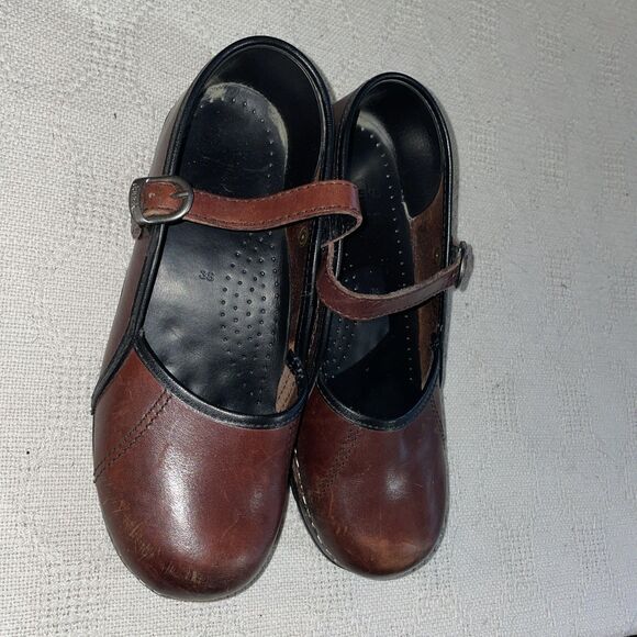 Dansko Women’s Work Mary Jane’s Size 38 U.S. 7 M Brown Leather Occupational - Picture 4 of 12
